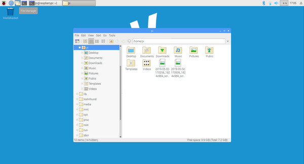 Navigating the file system through the Raspberry Pi GUI